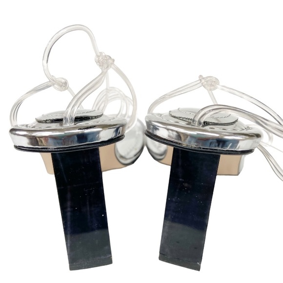 Good AmericanClear Block Heel Clear Straps Sandals Size 5.5 New - Picture 10 of 16